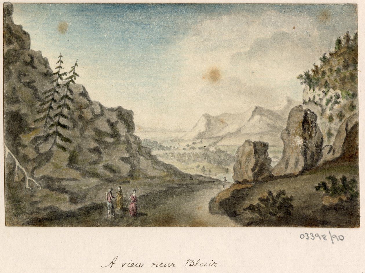 Cykl szkiców, widoków w Wielkiej Brytanii, na kontynencie iw Ameryce 1772-1778 (akwarela) autorstwa British School