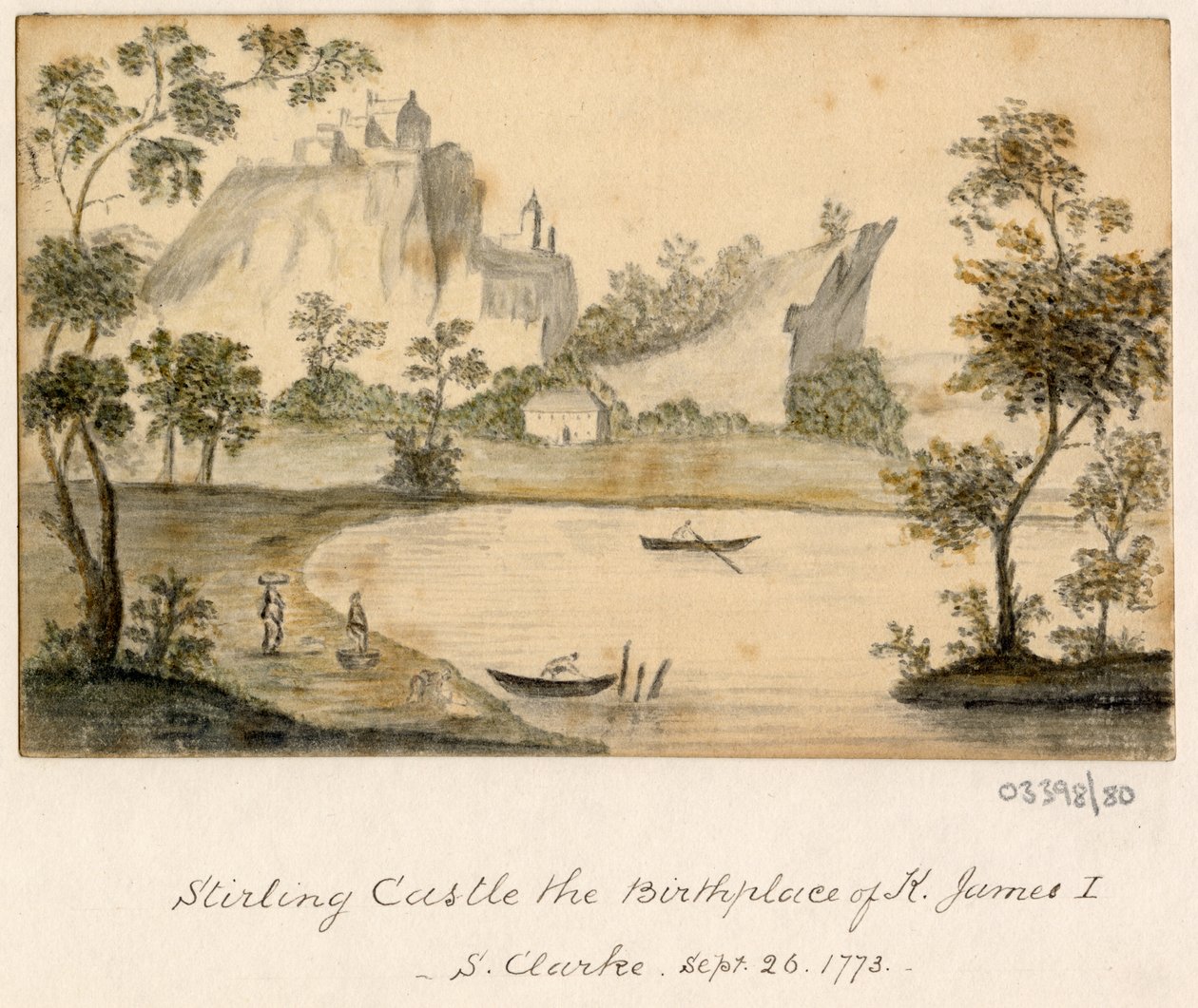 Cykl szkiców, widoków w Wielkiej Brytanii, na kontynencie iw Ameryce 1772-1778 (akwarela) autorstwa British School
