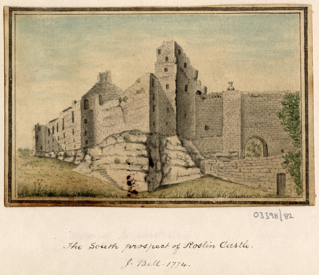 Cykl szkiców, widoków w Wielkiej Brytanii, na kontynencie iw Ameryce 1772-1778 (akwarela) autorstwa British School