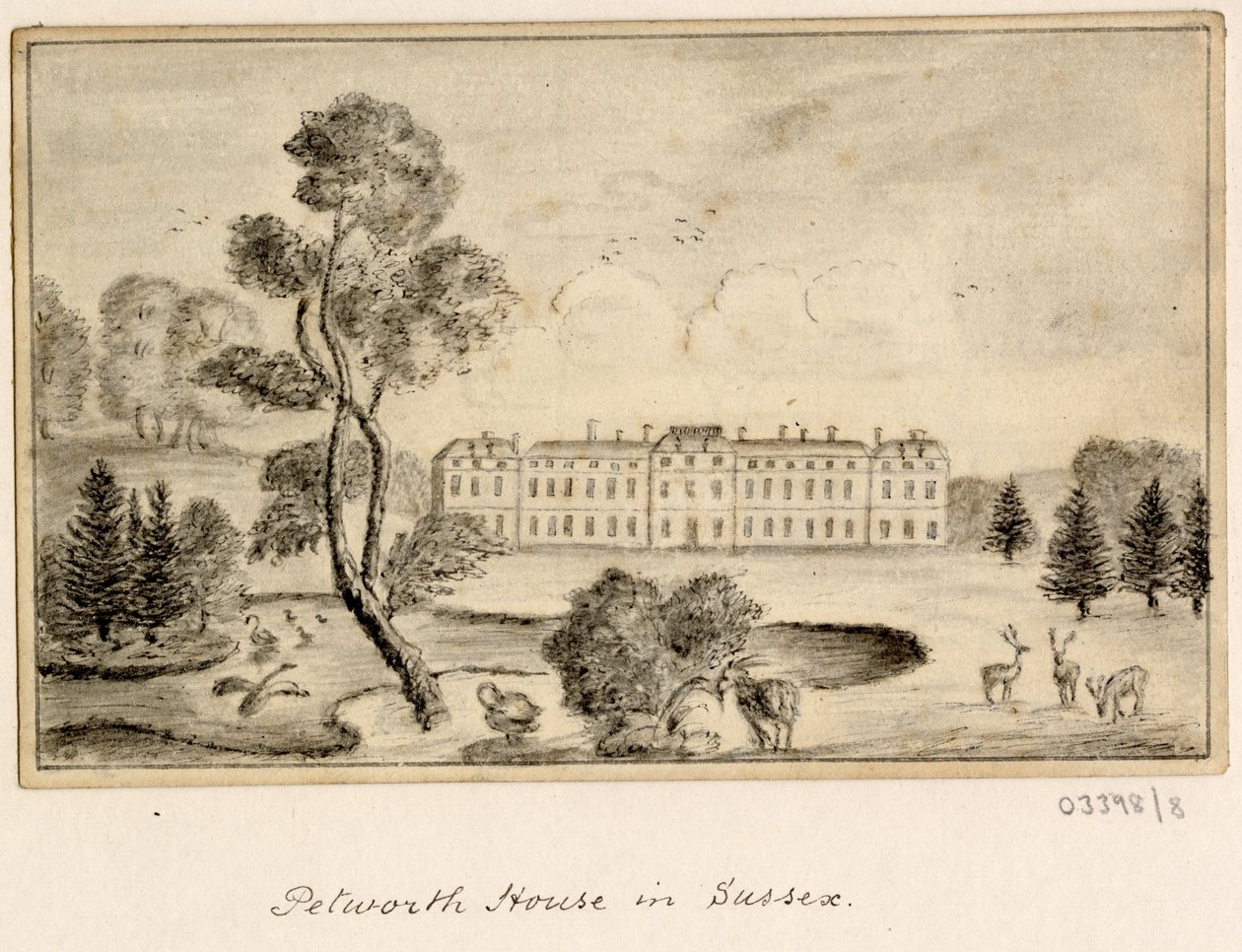 Seria szkiców, widoków w Wielkiej Brytanii, na kontynencie iw Ameryce 1772-1778 (rysunek) autorstwa British School