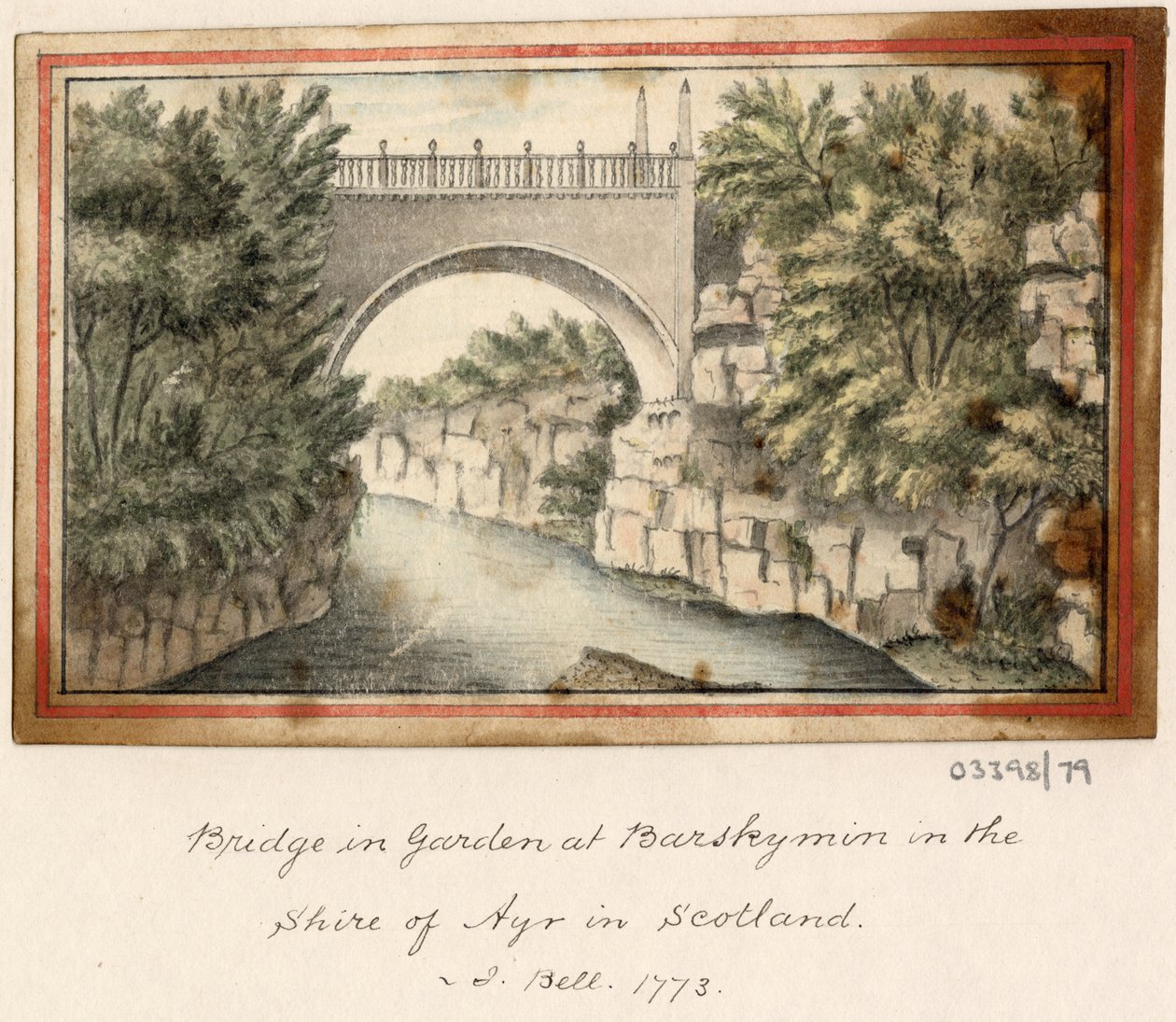 Cykl szkiców, widoków w Wielkiej Brytanii, na kontynencie iw Ameryce 1772-1778 (akwarela) autorstwa British School