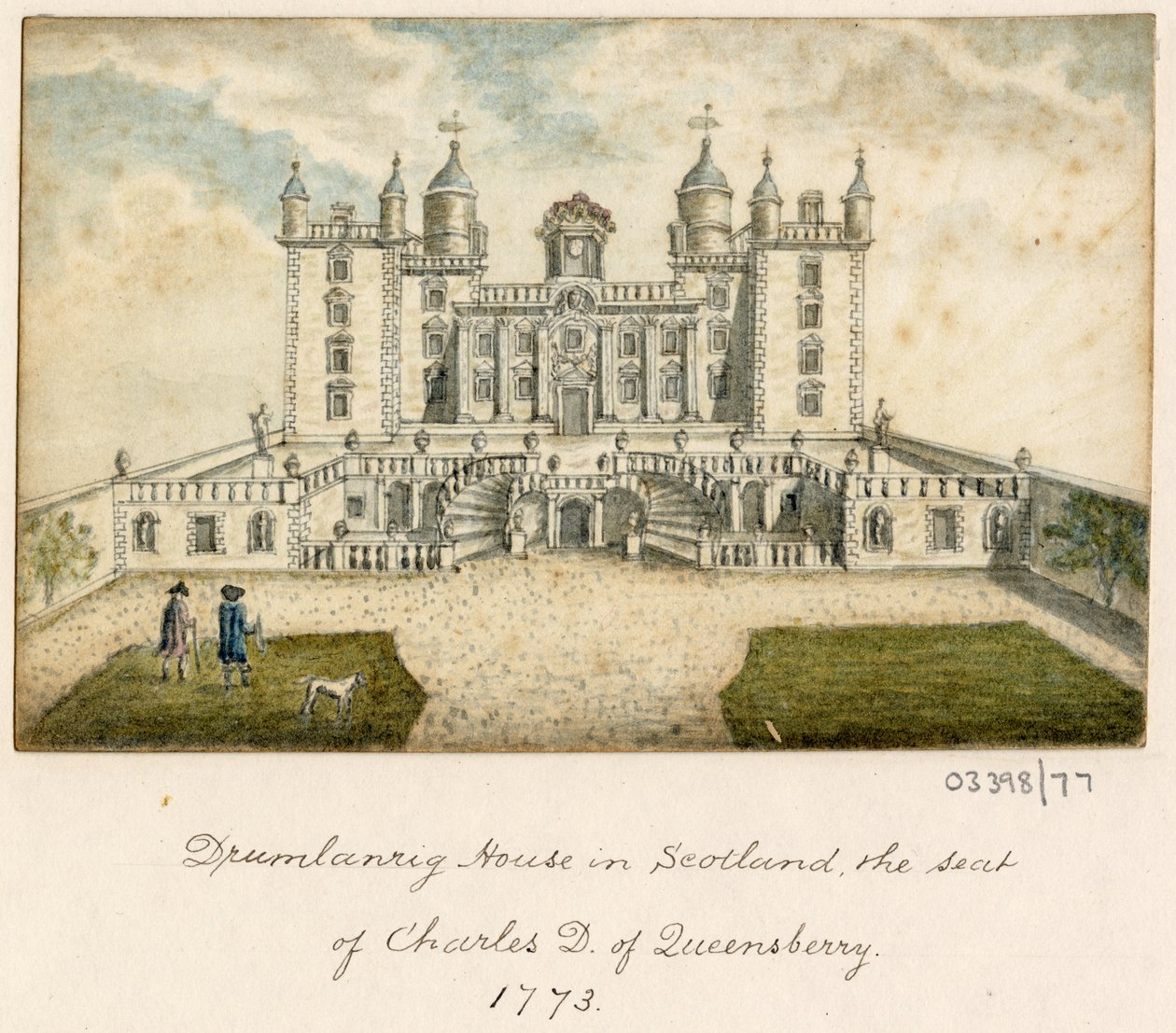 Cykl szkiców, widoków w Wielkiej Brytanii, na kontynencie iw Ameryce 1772-1778 (akwarela) autorstwa British School