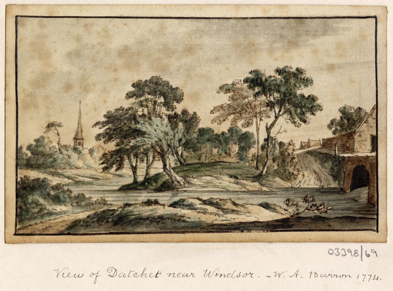 Cykl szkiców, widoków w Wielkiej Brytanii, na kontynencie iw Ameryce 1772-1778 (akwarela) autorstwa British School