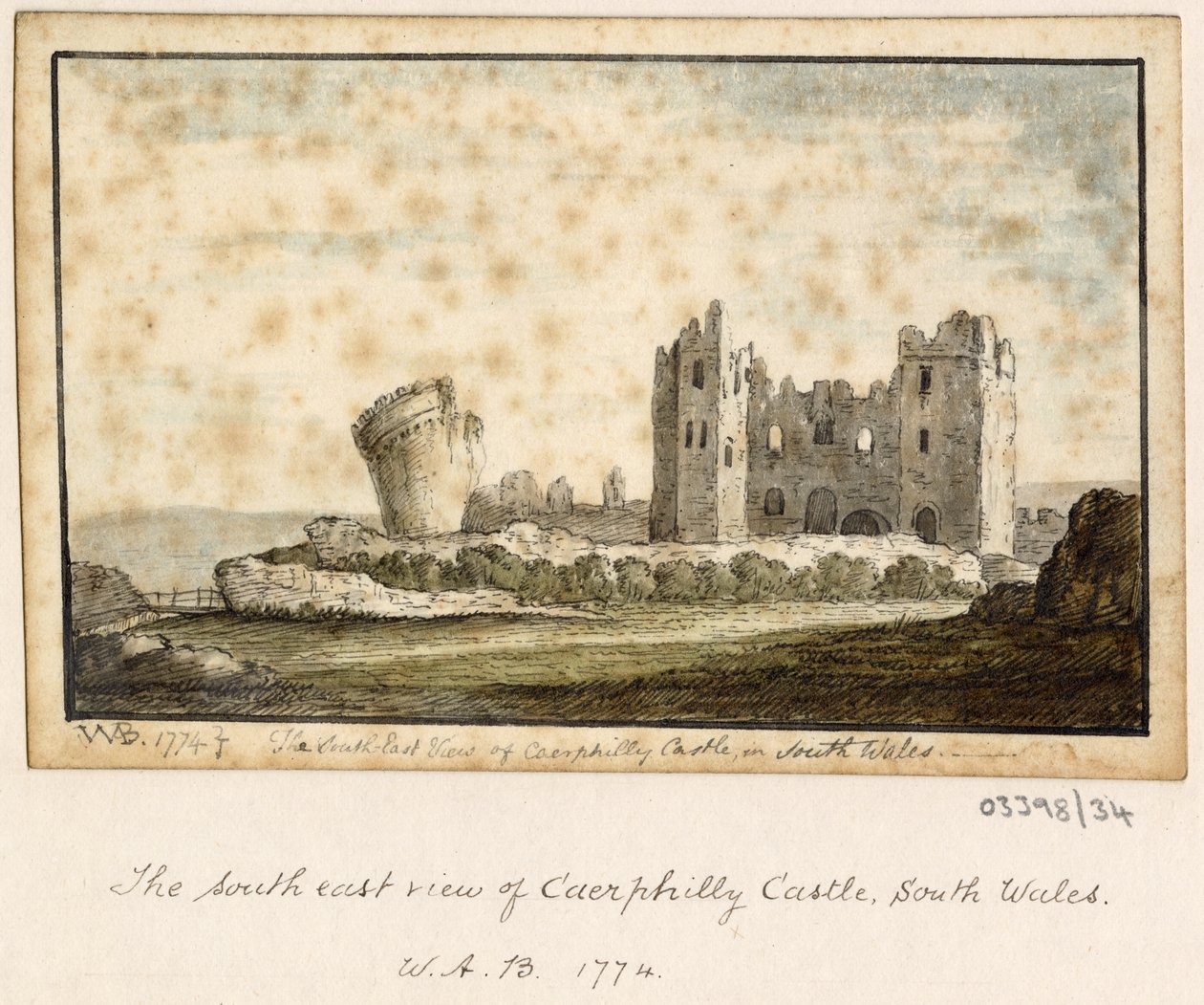 Uma série de esboços, vistas na Grã-Bretanha, no continente e na América 1772-1778 (aquarela)polonês autorstwa British School