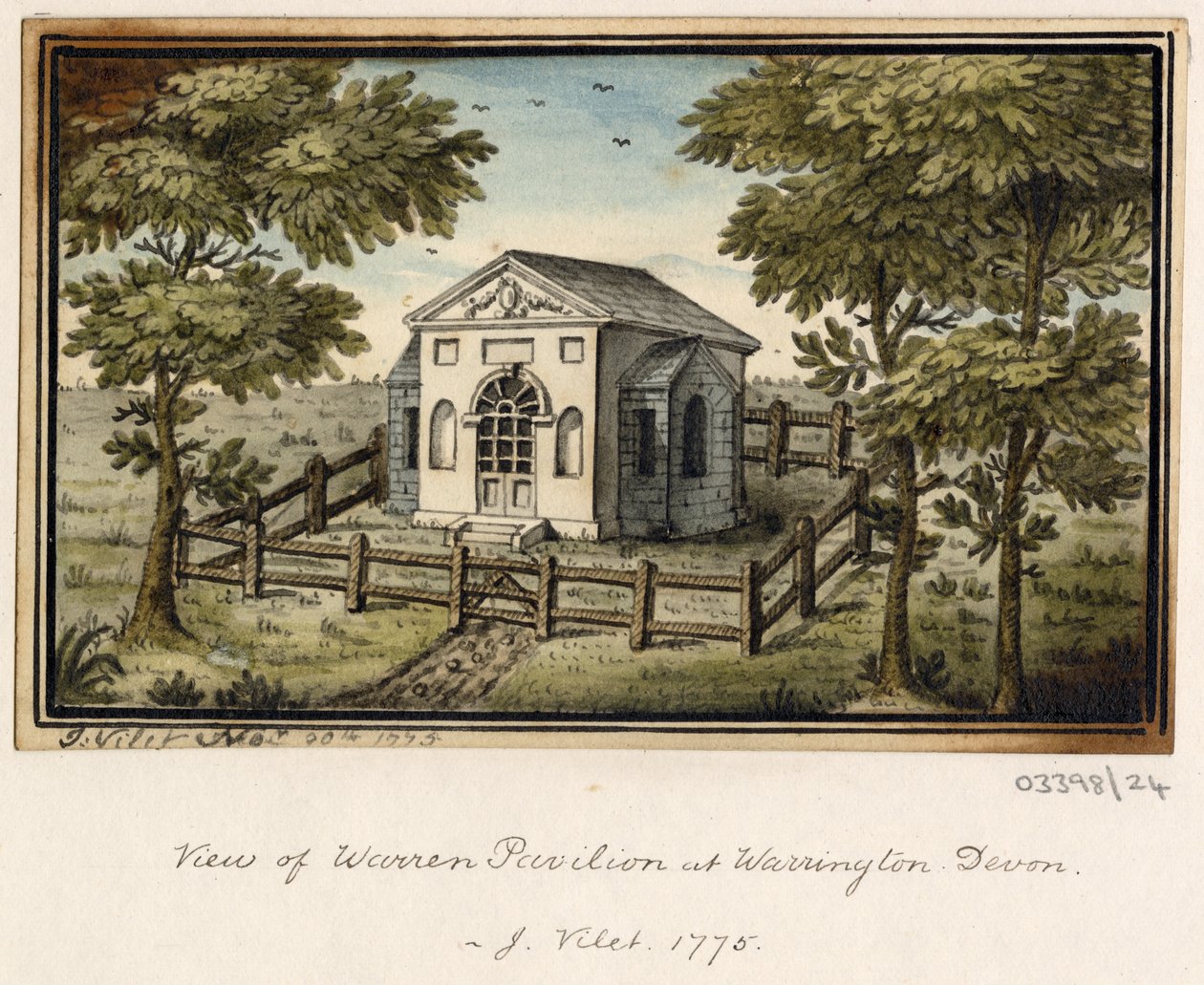 Cykl szkiców, widoków w Wielkiej Brytanii, na kontynencie iw Ameryce 1772-1778 (akwarela) autorstwa British School