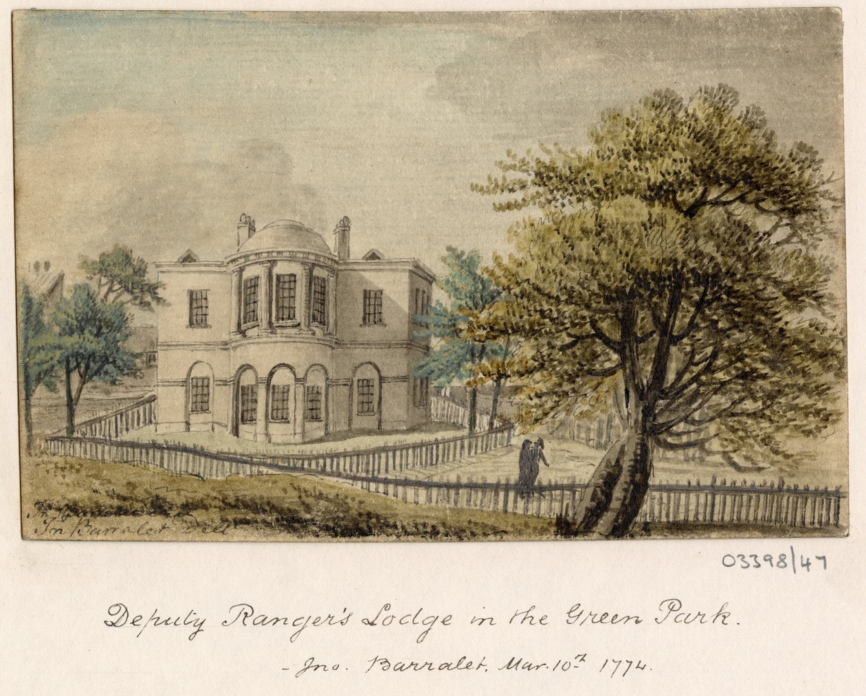 Cykl szkiców, widoków w Wielkiej Brytanii, na kontynencie iw Ameryce 1772-1778 (akwarela) autorstwa British School