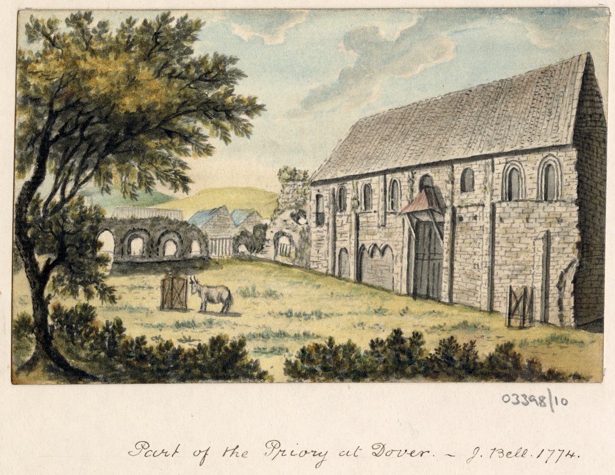 Cykl szkiców, widoków w Wielkiej Brytanii, na kontynencie iw Ameryce 1772-1778 (akwarela) autorstwa British School