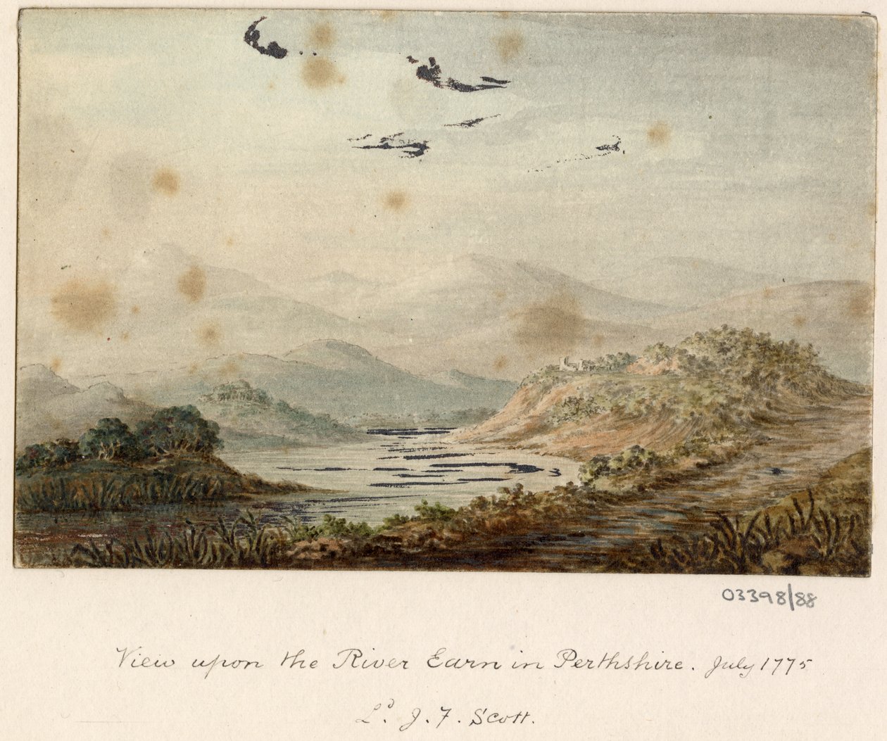 Cykl szkiców, widoków w Wielkiej Brytanii, na kontynencie iw Ameryce 1772-1778 (akwarela) autorstwa British School