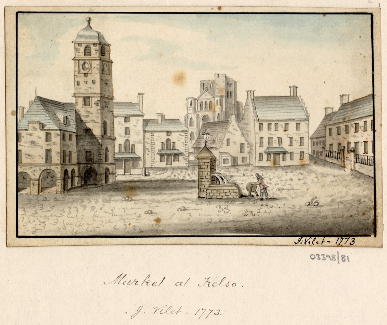 Cykl szkiców, widoków w Wielkiej Brytanii, na kontynencie iw Ameryce 1772-1778 (akwarela) autorstwa British School