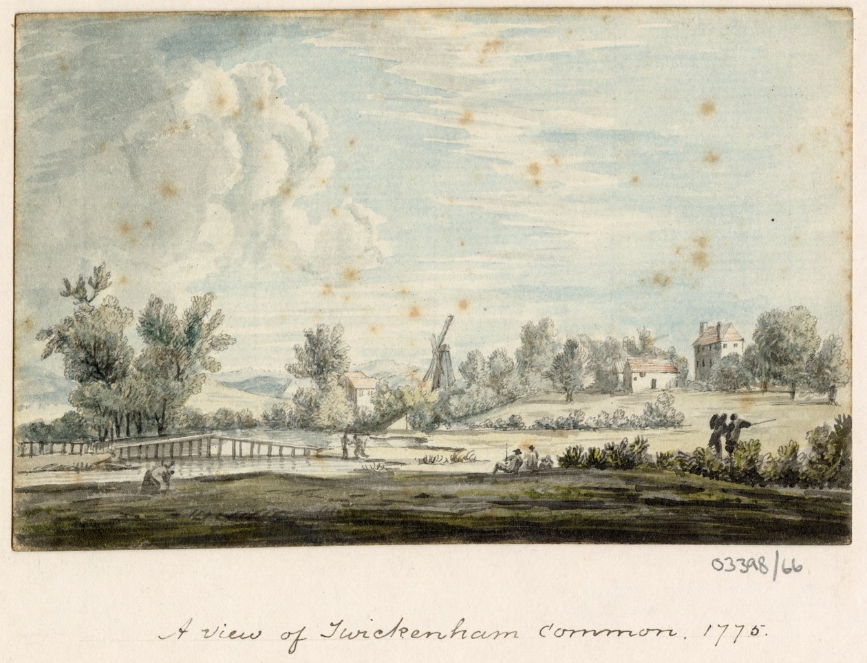 Cykl szkiców, widoków w Wielkiej Brytanii, na kontynencie iw Ameryce 1772-1778 (akwarela) autorstwa British School