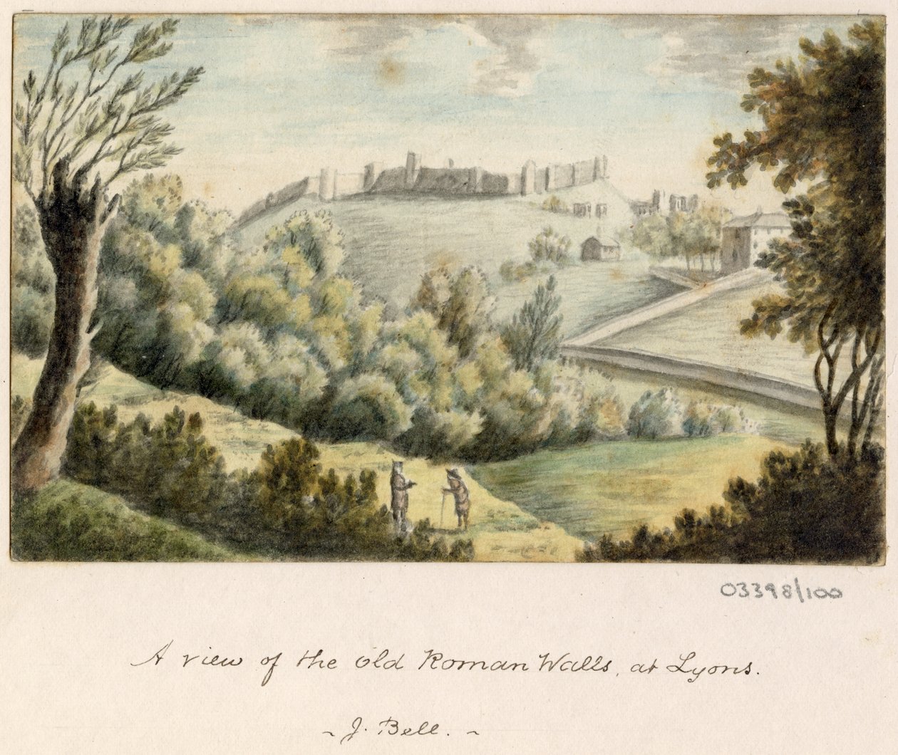 Cykl szkiców, widoków w Wielkiej Brytanii, na kontynencie iw Ameryce 1772-1778 (akwarela) autorstwa British School