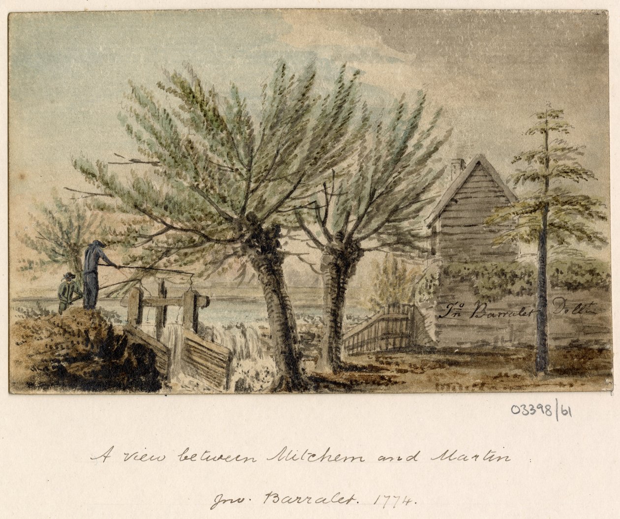 Cykl szkiców, widoków w Wielkiej Brytanii, na kontynencie iw Ameryce 1772-1778 (akwarela) autorstwa British School
