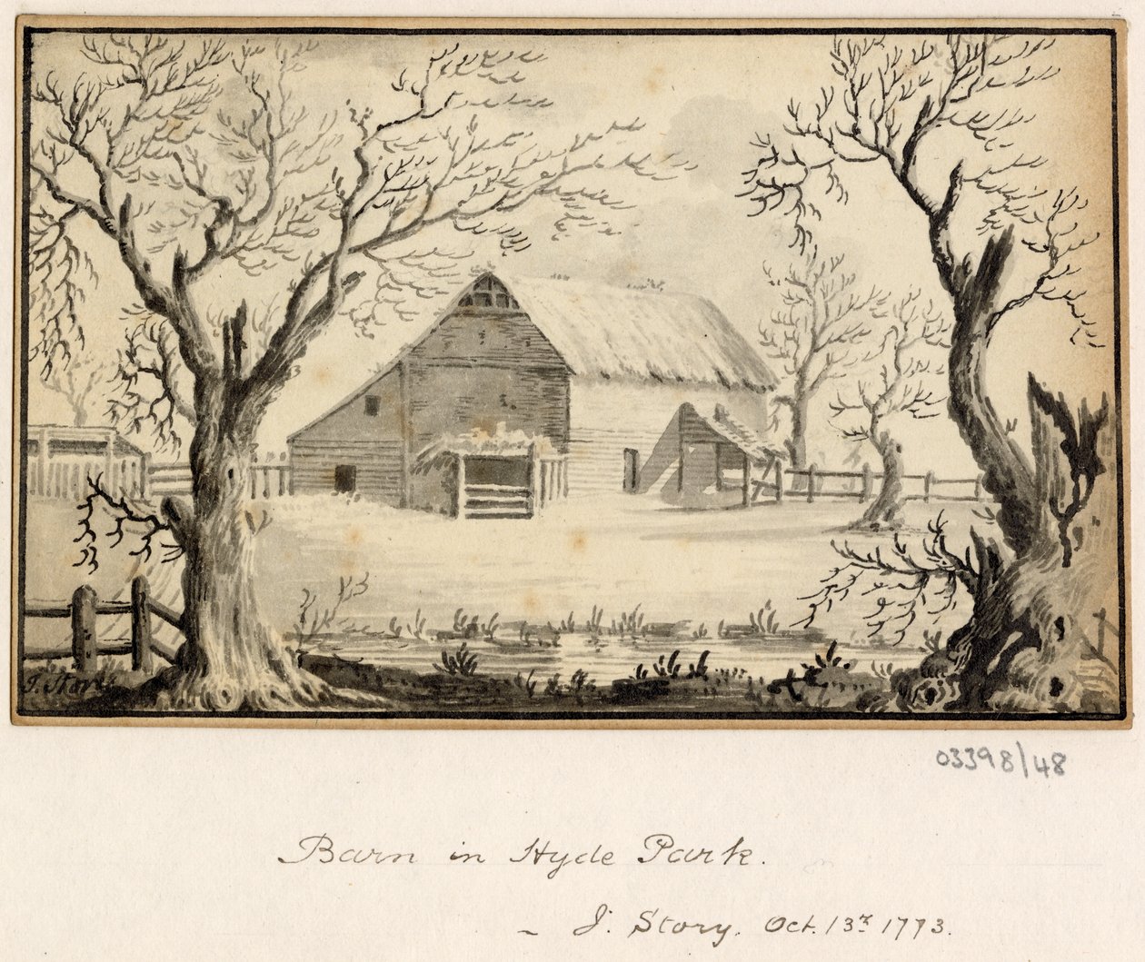 Cykl szkiców, widoków w Wielkiej Brytanii, na kontynencie iw Ameryce 1772-1778 (akwarela) autorstwa British School