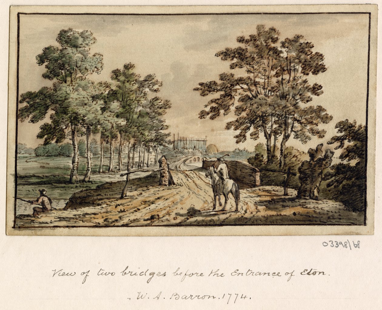Cykl szkiców, widoków w Wielkiej Brytanii, na kontynencie iw Ameryce 1772-1778 (akwarela) autorstwa British School