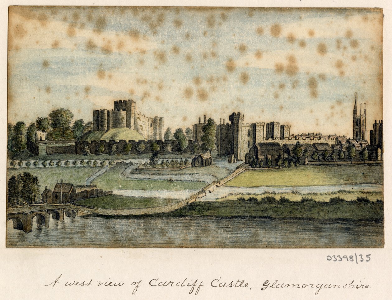 Cykl szkiców, widoków w Wielkiej Brytanii, na kontynencie iw Ameryce 1772-1778 (akwarela) autorstwa British School