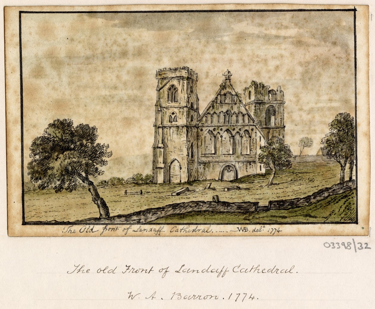 Cykl szkiców, widoków w Wielkiej Brytanii, na kontynencie iw Ameryce 1772-1778 (akwarela) autorstwa British School