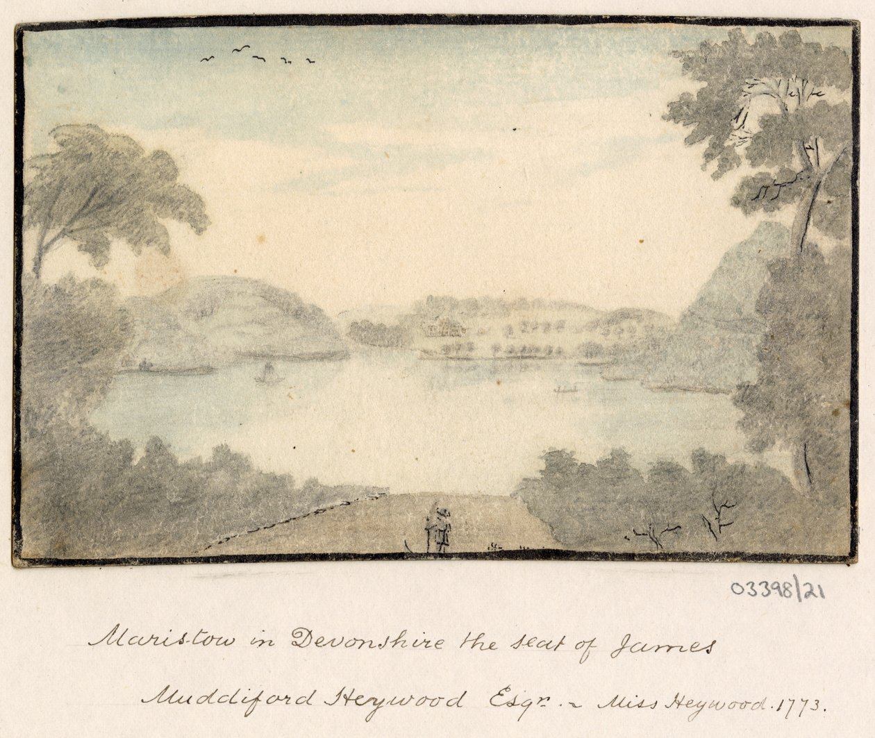 Cykl szkiców, widoków w Wielkiej Brytanii, na kontynencie iw Ameryce 1772-1778 (akwarela) autorstwa British School