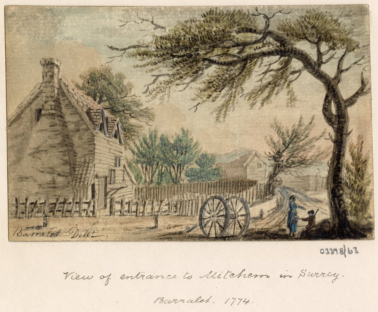 Cykl szkiców, widoków w Wielkiej Brytanii, na kontynencie iw Ameryce 1772-1778 (akwarela) autorstwa British School