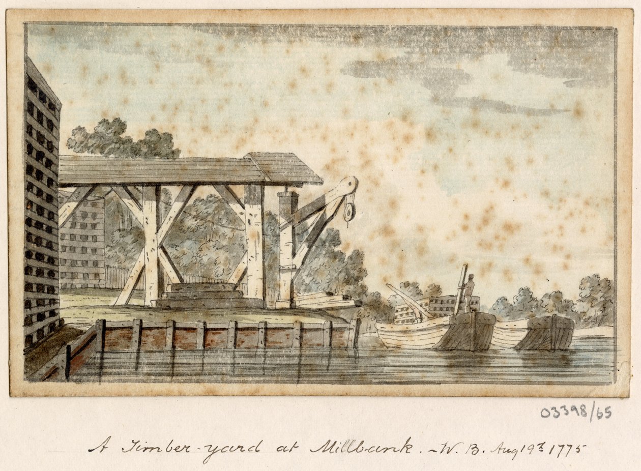 Cykl szkiców, widoków w Wielkiej Brytanii, na kontynencie iw Ameryce 1772-1778 (akwarela) autorstwa British School
