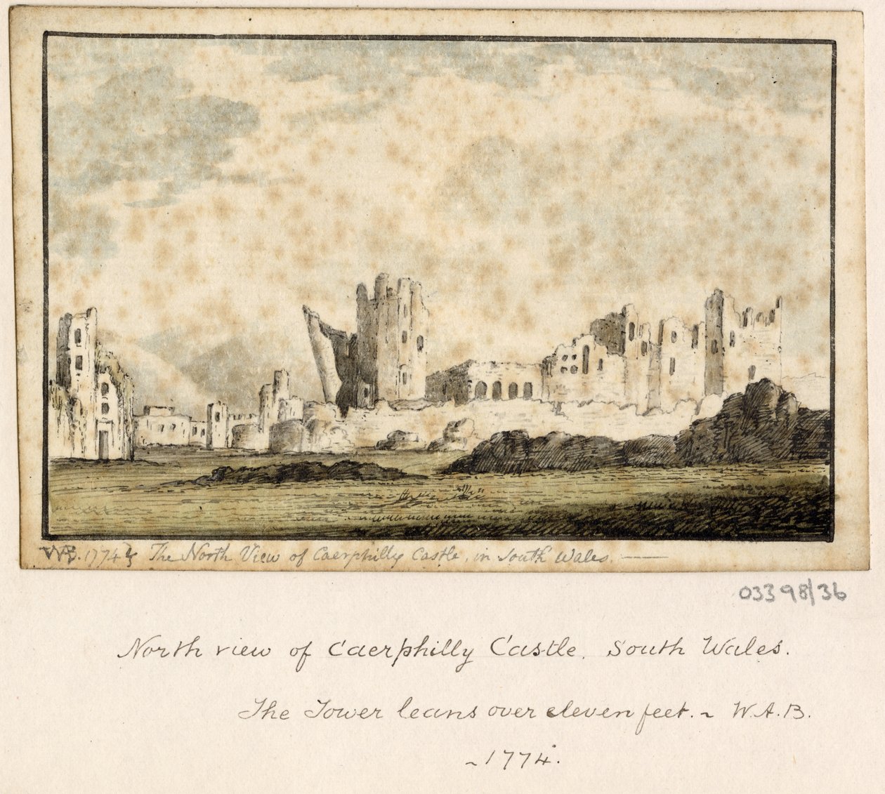 Cykl szkiców, widoków w Wielkiej Brytanii, na kontynencie iw Ameryce 1772-1778 (akwarela) autorstwa British School