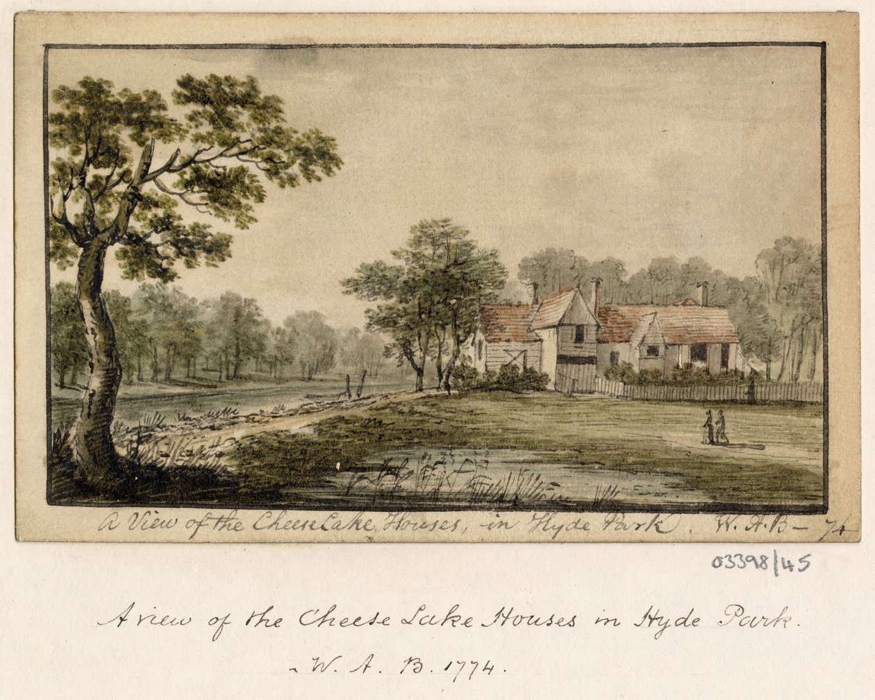 Cykl szkiców, widoków w Wielkiej Brytanii, na kontynencie iw Ameryce 1772-1778 (akwarela) autorstwa British School