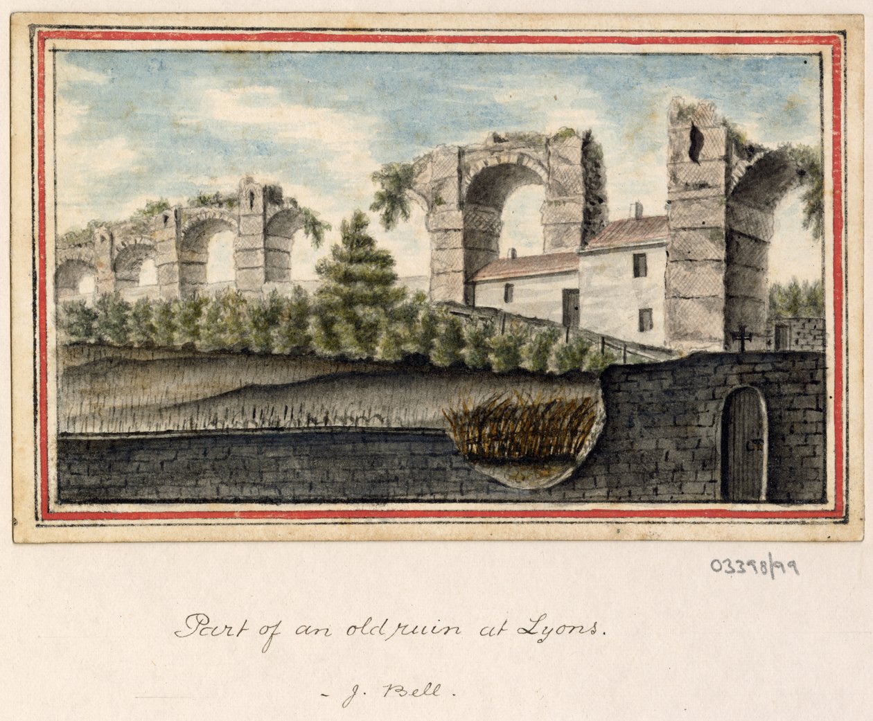 Cykl szkiców, widoków w Wielkiej Brytanii, na kontynencie iw Ameryce 1772-1778 (akwarela) autorstwa British School