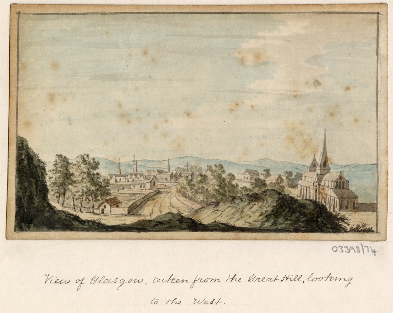 Cykl szkiców, widoków w Wielkiej Brytanii, na kontynencie iw Ameryce 1772-1778 (akwarela) autorstwa British School