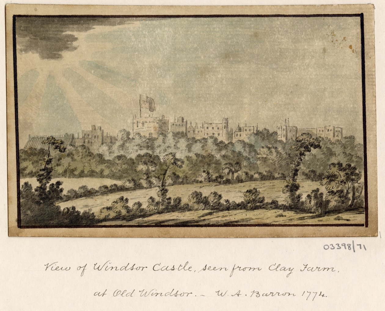 Cykl szkiców, widoków w Wielkiej Brytanii, na kontynencie iw Ameryce 1772-1778 (akwarela) autorstwa British School