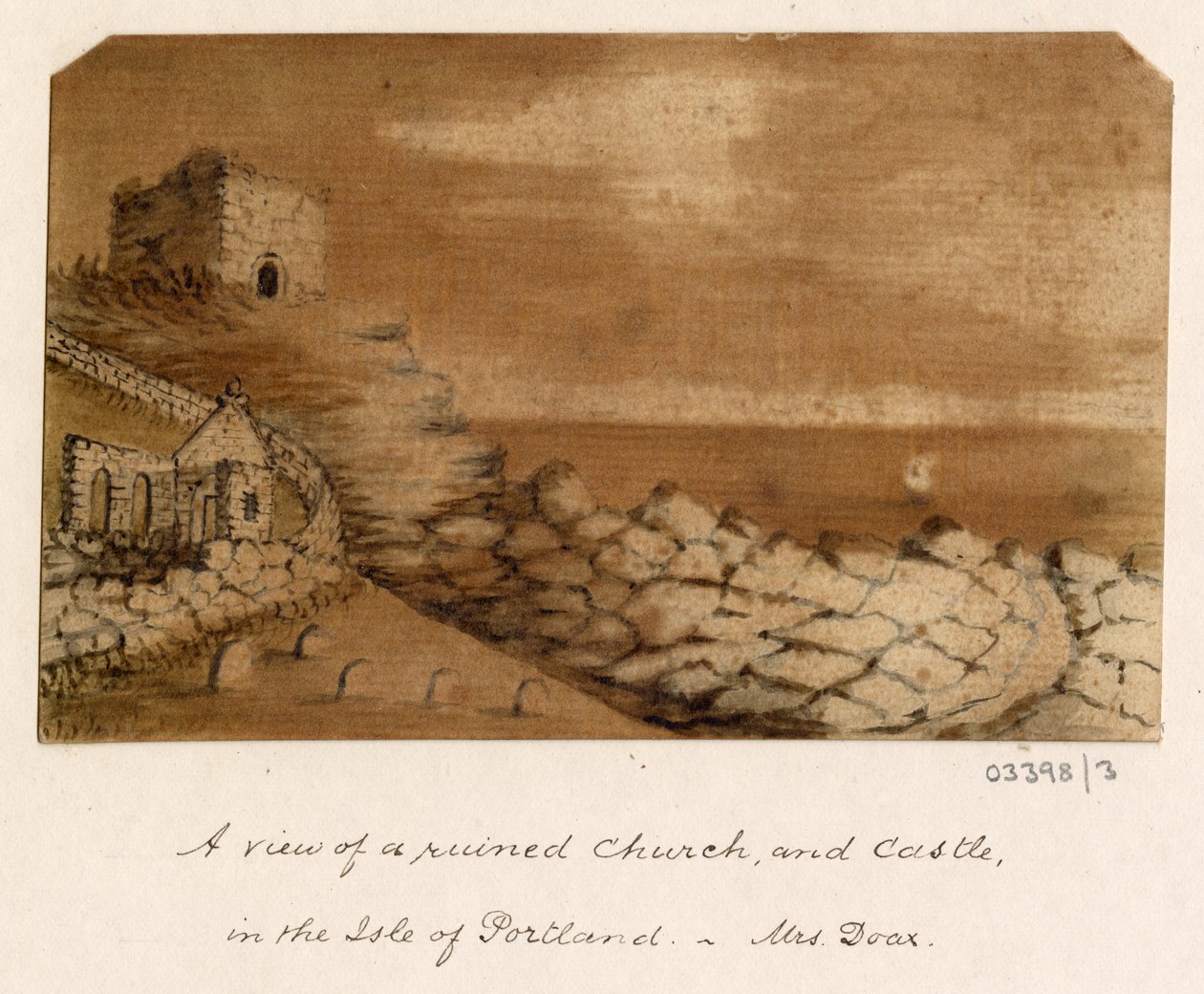 Cykl szkiców, widoków w Wielkiej Brytanii, na kontynencie iw Ameryce 1772-1778 (akwarela) autorstwa British School