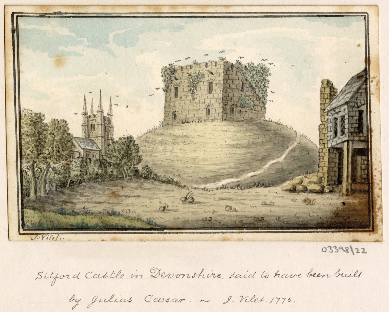 Cykl szkiców, widoków w Wielkiej Brytanii, na kontynencie iw Ameryce 1772-1778 (akwarela) autorstwa British School