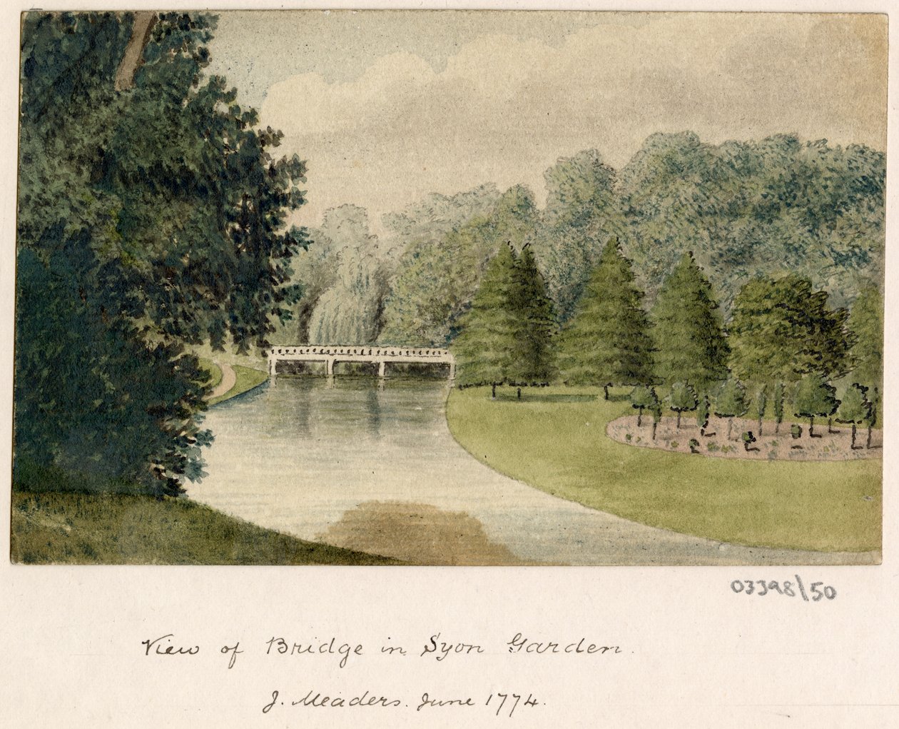 Cykl szkiców, widoków w Wielkiej Brytanii, na kontynencie iw Ameryce 1772-1778 (akwarela) autorstwa British School