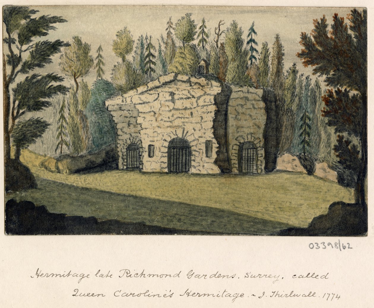 Cykl szkiców, widoków w Wielkiej Brytanii, na kontynencie iw Ameryce 1772-1778 (akwarela) autorstwa British School