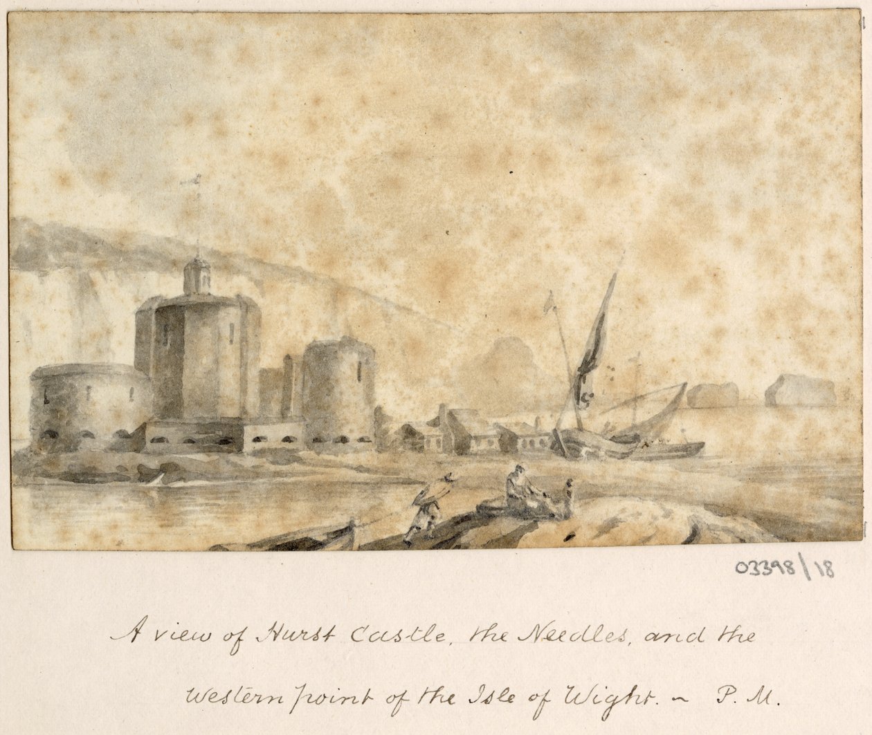 Cykl szkiców, widoków w Wielkiej Brytanii, na kontynencie iw Ameryce 1772-1778 (akwarela) autorstwa British School