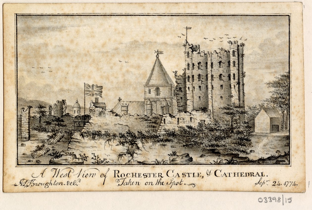 Cykl szkiców, widoków w Wielkiej Brytanii, na kontynencie iw Ameryce 1772-1778 (akwarela) autorstwa British School