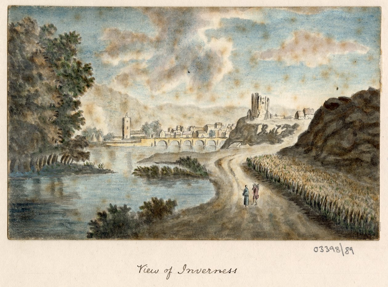 Cykl szkiców, widoków w Wielkiej Brytanii, na kontynencie iw Ameryce 1772-1778 (akwarela) autorstwa British School