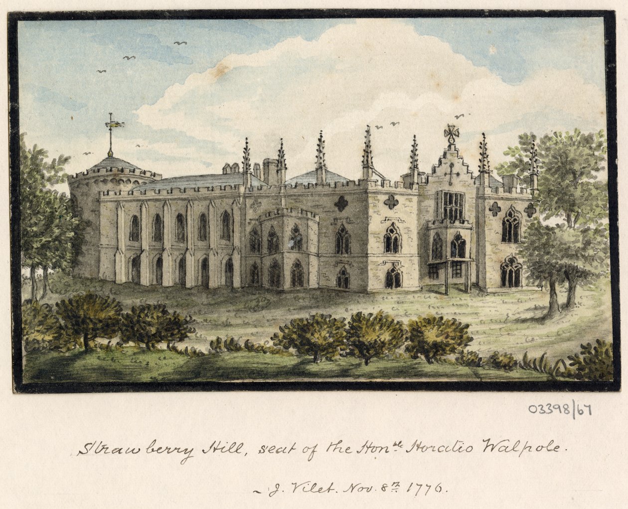 Cykl szkiców, widoków w Wielkiej Brytanii, na kontynencie iw Ameryce 1772-1778 (akwarela) autorstwa British School