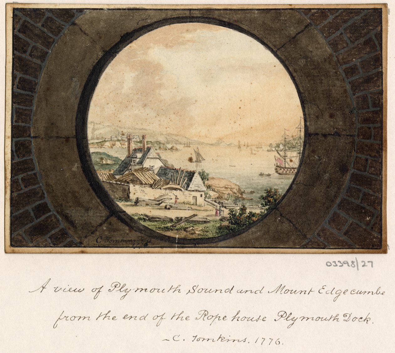 Cykl szkiców, widoków w Wielkiej Brytanii, na kontynencie iw Ameryce 1772-1778 (akwarela) autorstwa British School