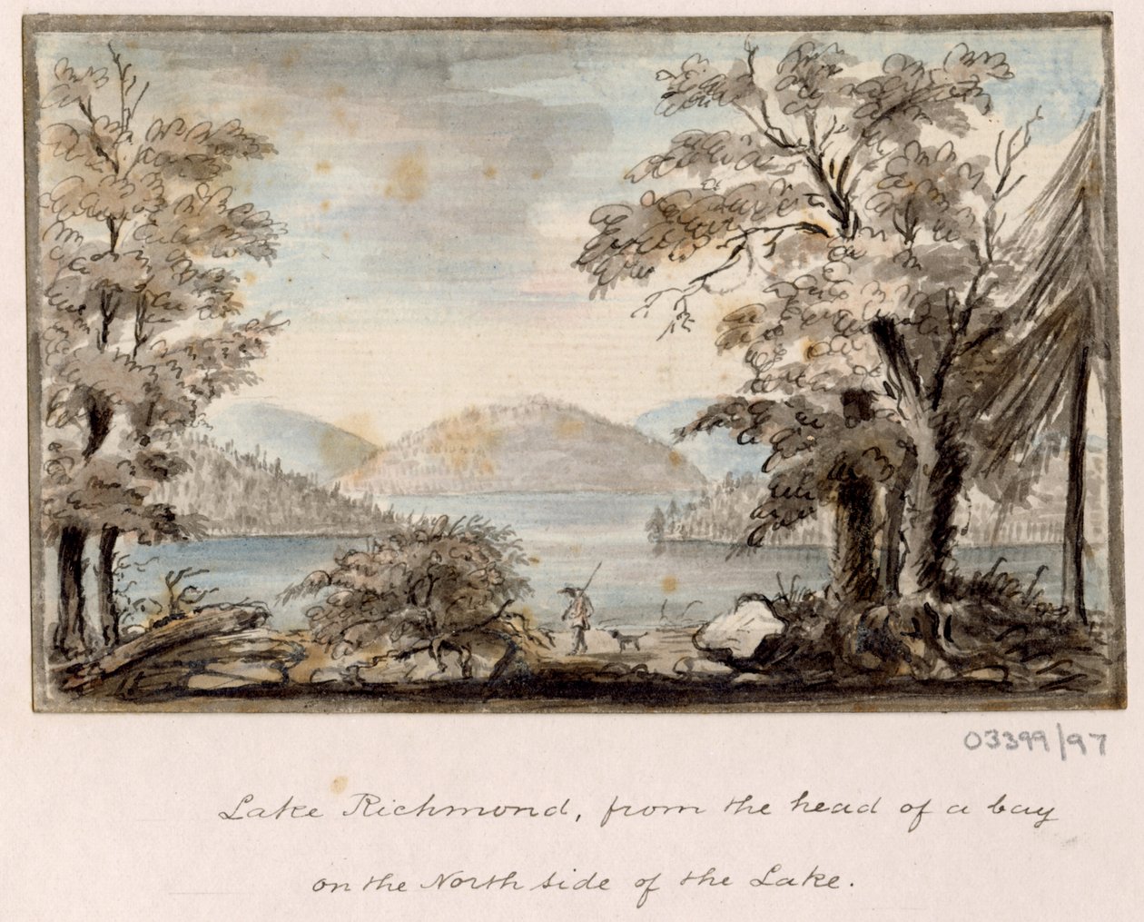 Cykl szkiców, widoków w Wielkiej Brytanii, na kontynencie iw Ameryce 1772-1778 (akwarela) autorstwa British School