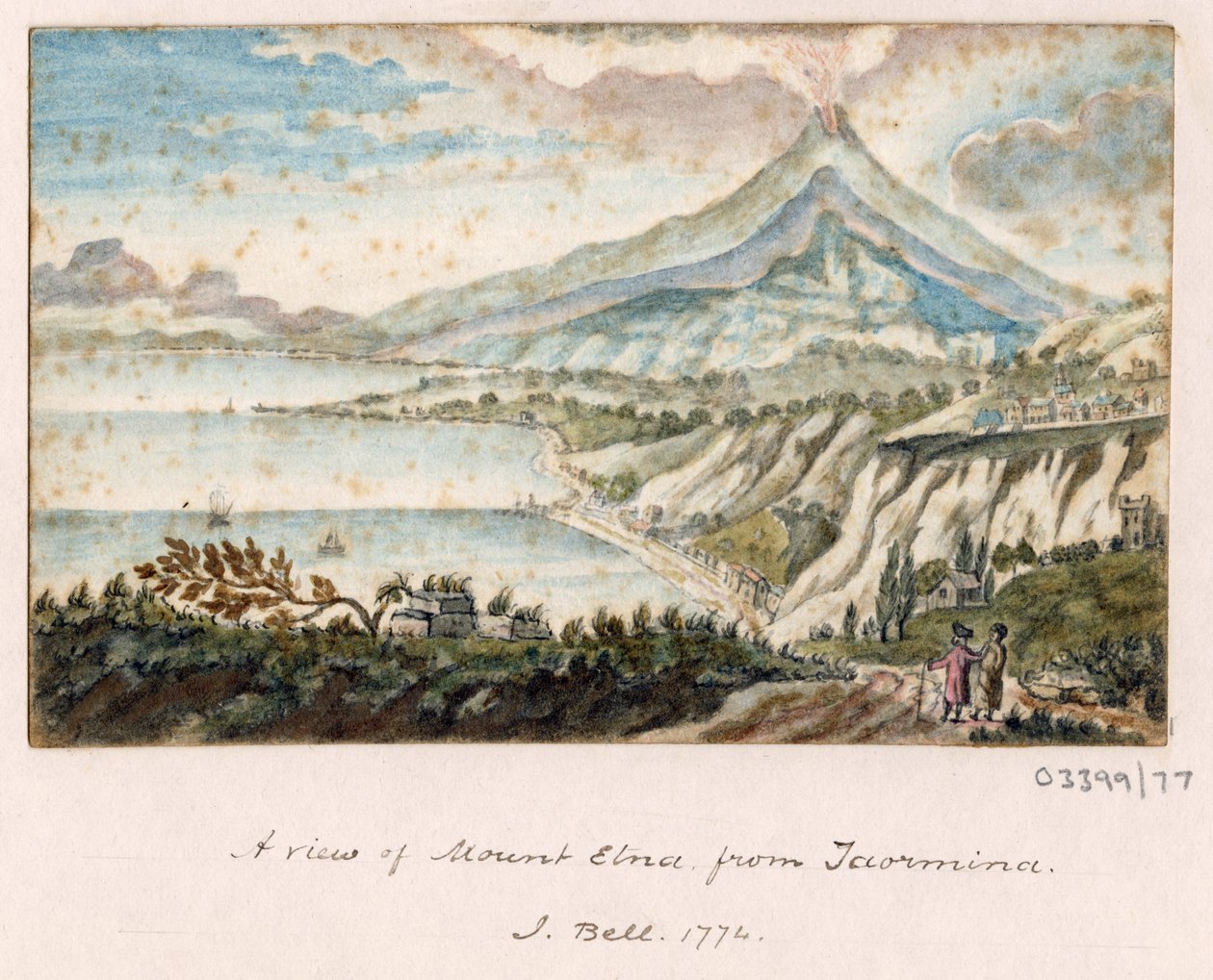 Uma série de esboços, vistas na Grã-Bretanha, no continente e na América 1772-1778 (aquarela) polonês autorstwa British School