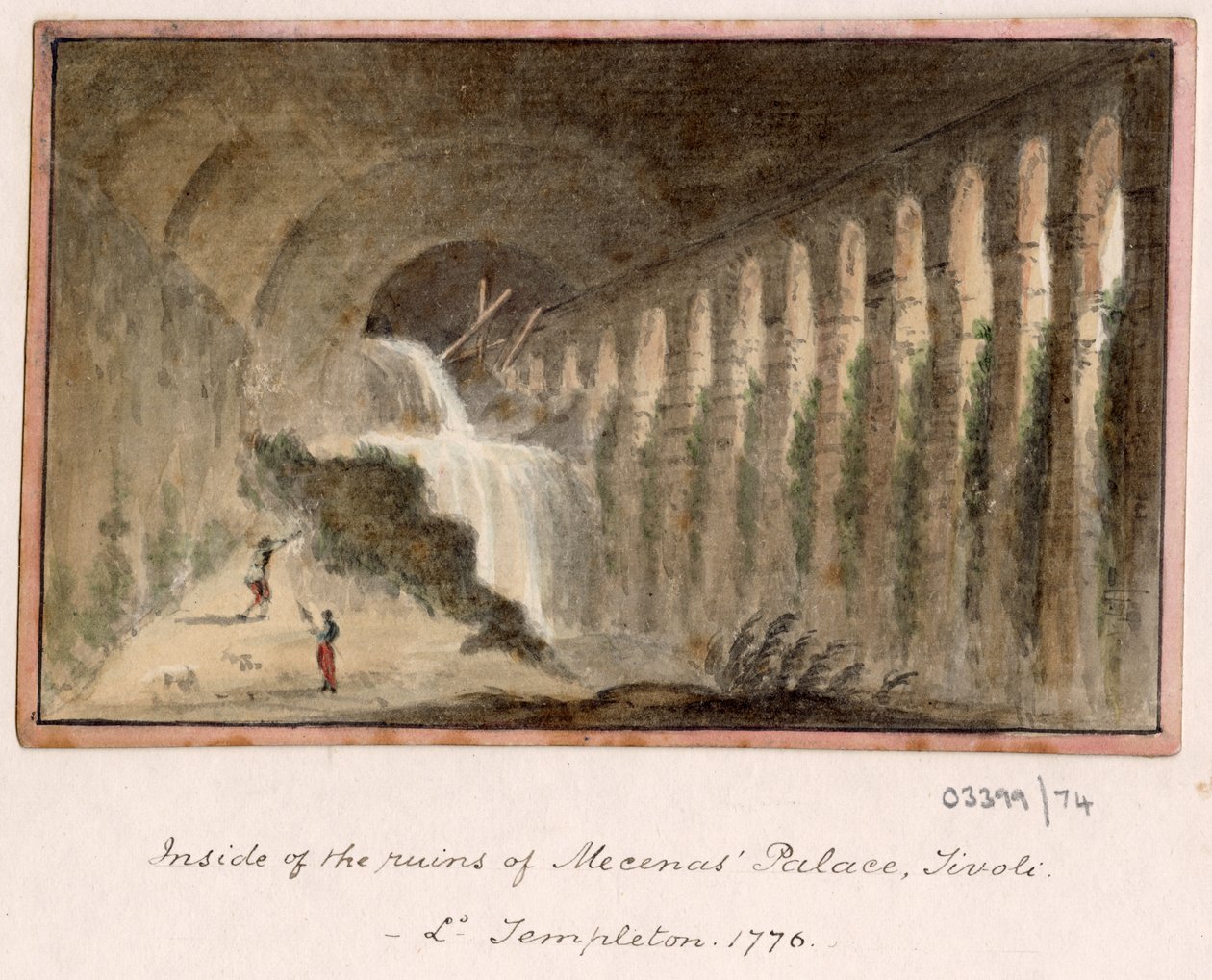 Cykl szkiców, widoków w Wielkiej Brytanii, na kontynencie iw Ameryce 1772-1778 (akwarela) autorstwa British School