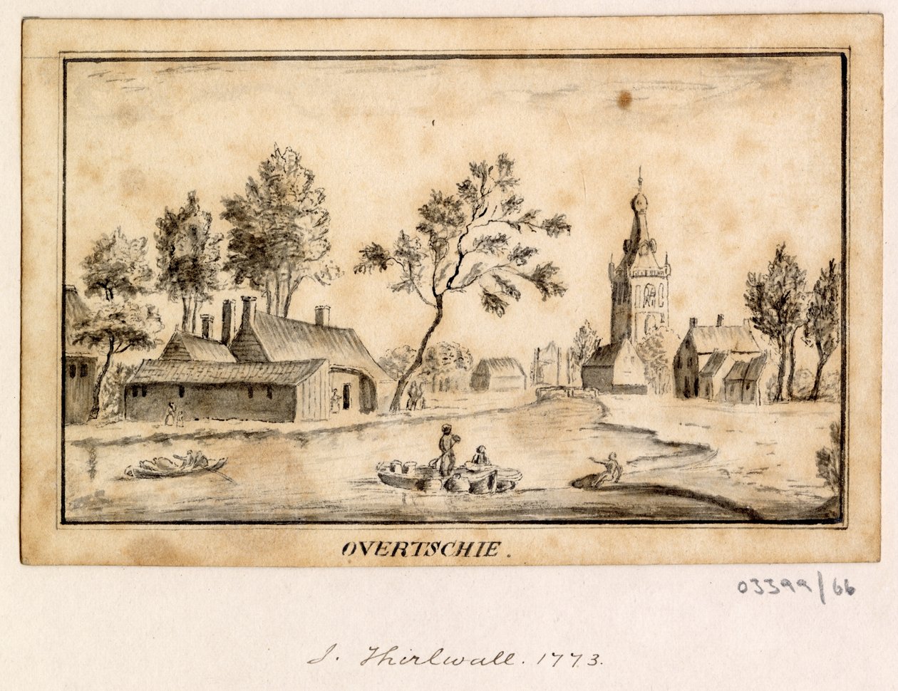 Seria szkiców, widoków w Wielkiej Brytanii, na kontynencie iw Ameryce 1772-1778 (rysunek) autorstwa British School