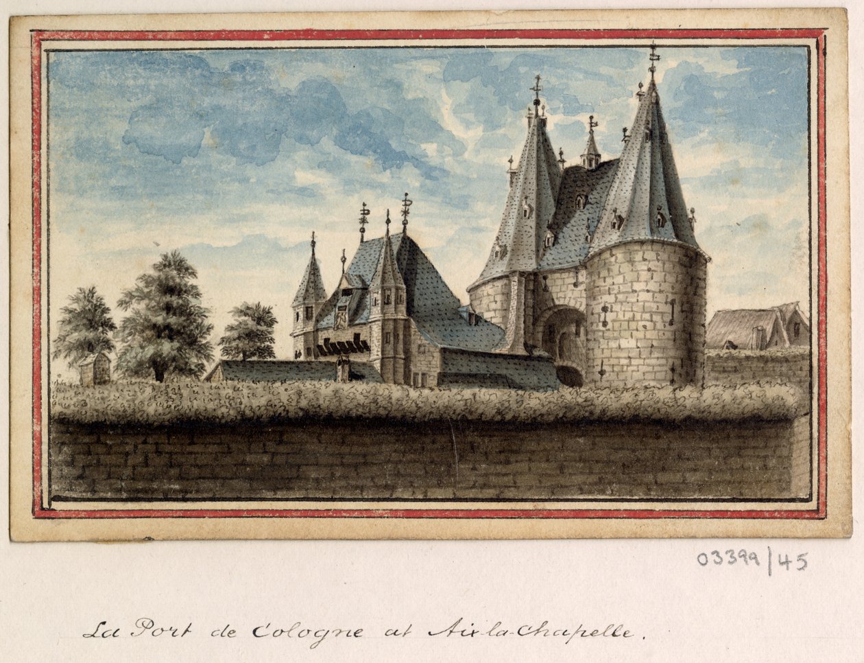 Cykl szkiców, widoków w Wielkiej Brytanii, na kontynencie iw Ameryce 1772-1778 (akwarela) autorstwa British School