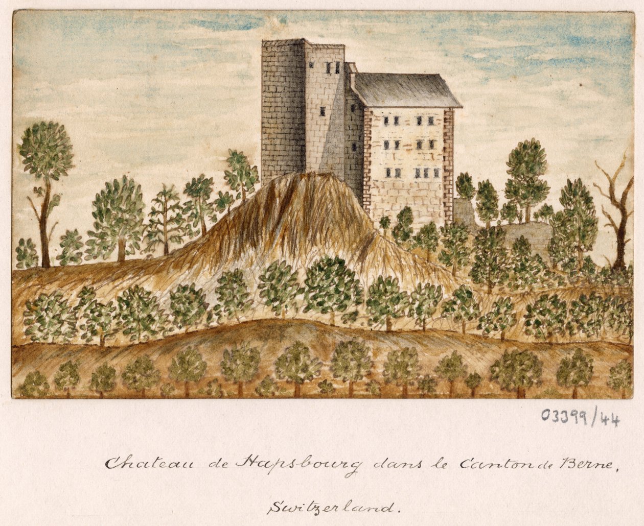 Cykl szkiców, widoków w Wielkiej Brytanii, na kontynencie iw Ameryce 1772-1778 (akwarela) autorstwa British School