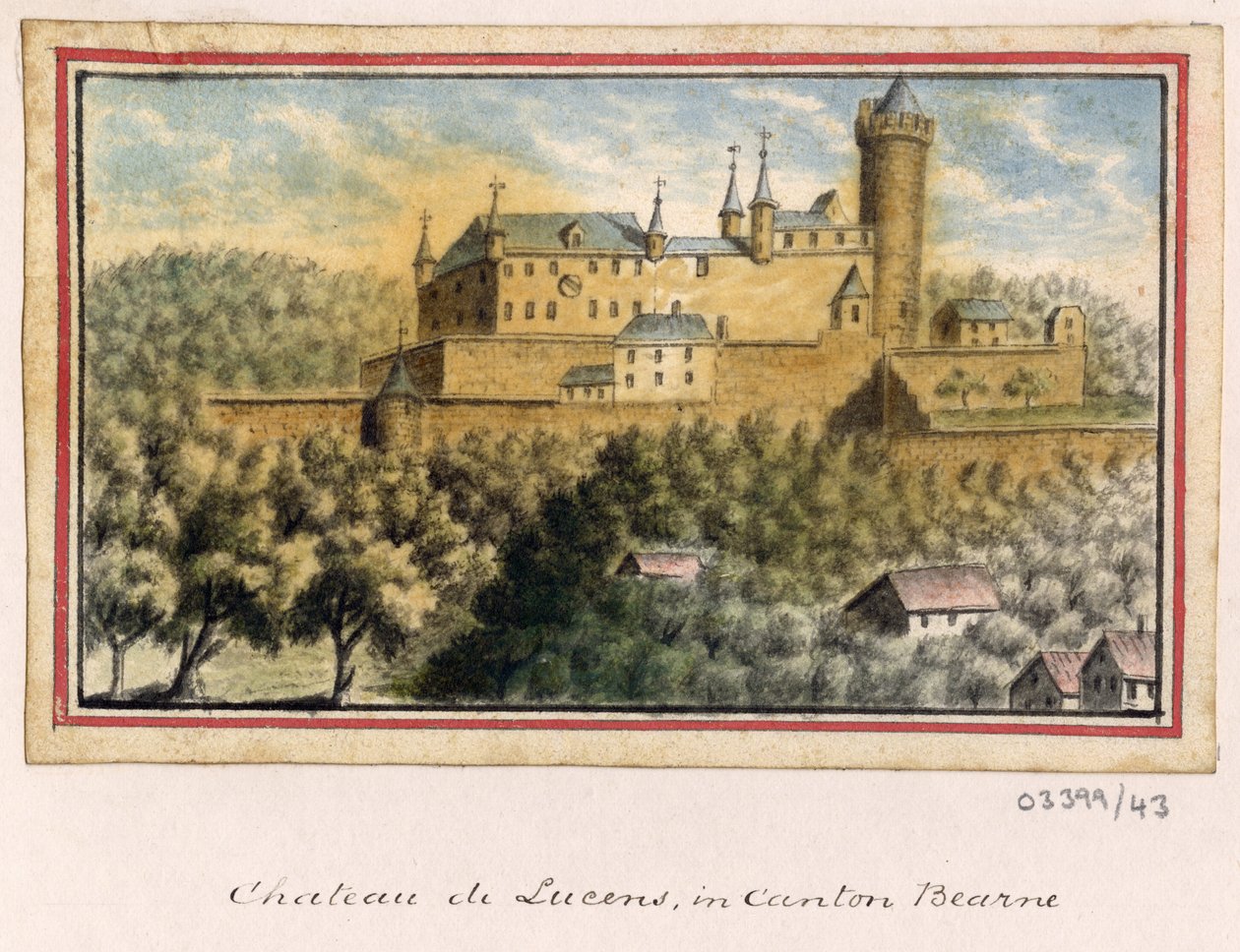 Cykl szkiców, widoków w Wielkiej Brytanii, na kontynencie iw Ameryce 1772-1778 (akwarela) autorstwa British School
