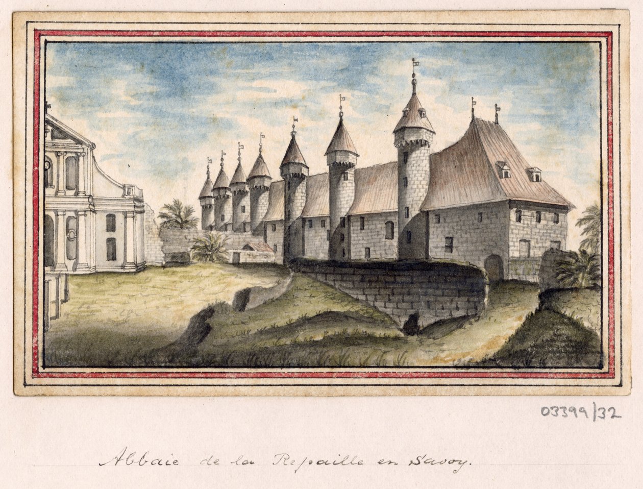 Cykl szkiców, widoków w Wielkiej Brytanii, na kontynencie iw Ameryce 1772-1778 (akwarela) autorstwa British School