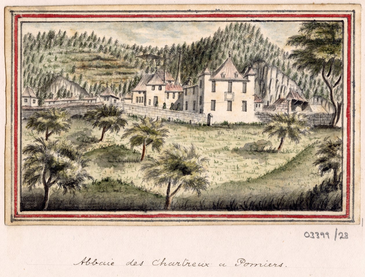 Cykl szkiców, widoków w Wielkiej Brytanii, na kontynencie iw Ameryce 1772-1778 (akwarela) autorstwa British School