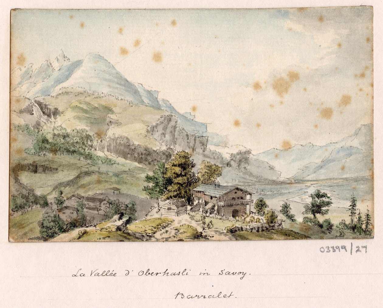 Cykl szkiców, widoków w Wielkiej Brytanii, na kontynencie iw Ameryce 1772-1778 (akwarela) autorstwa British School