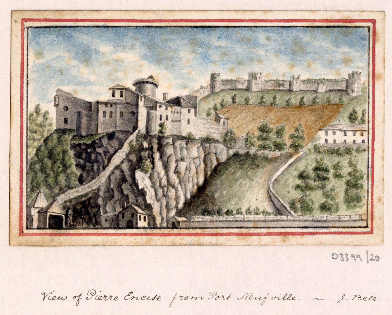 Cykl szkiców, widoków w Wielkiej Brytanii, na kontynencie iw Ameryce 1772-1778 (akwarela) autorstwa British School