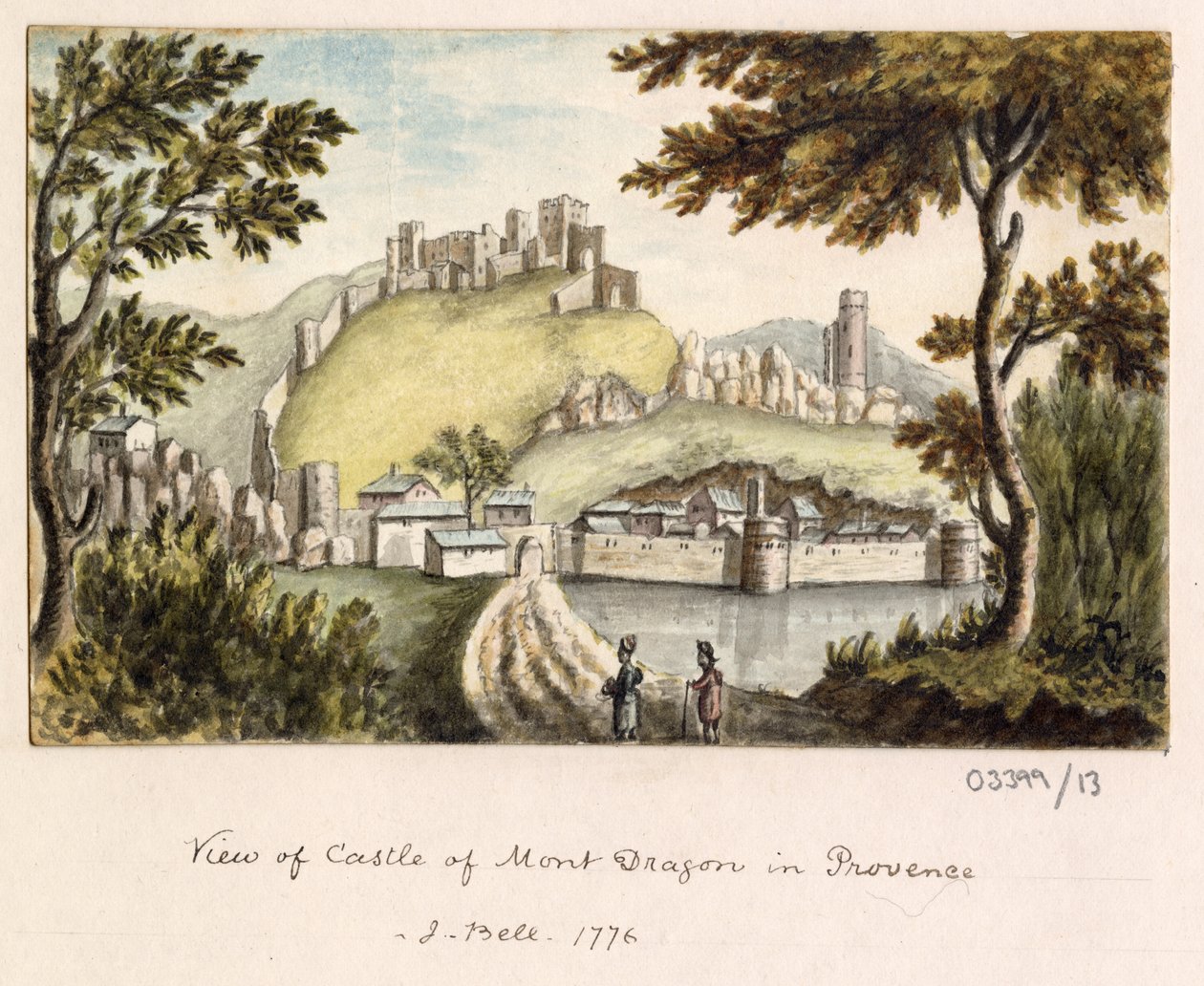 Cykl szkiców, widoków w Wielkiej Brytanii, na kontynencie iw Ameryce 1772-1778 (akwarela) autorstwa British School