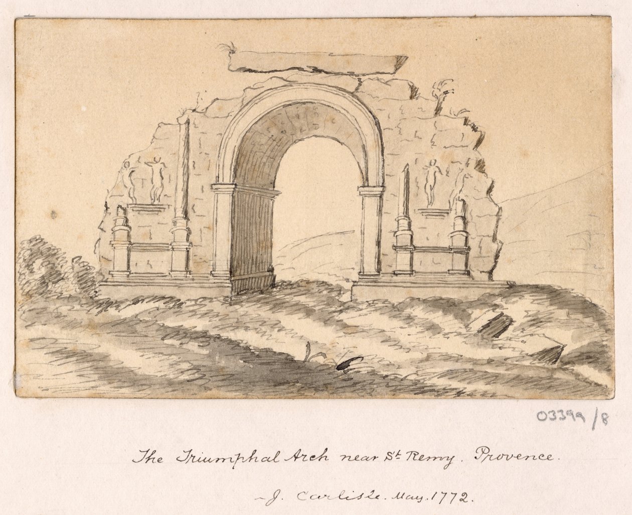 Cykl szkiców, widoki w Wielkiej Brytanii, na kontynencie iw Ameryce 1772-1778 (szkic) autorstwa British School